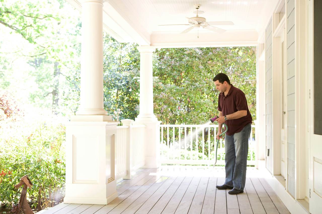 Outdoor pest control spray